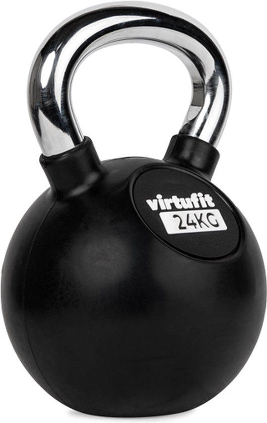 VirtuFit Kettlebell - Rubber/Chroom - 24 kg