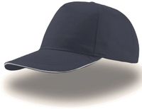 Atlantis Headwear Start Five Sandwich Cap AT500 - Navy/White - One size
