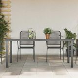 Merkloos Weerbestendige tuintafel met glasplaat en aluminium frame - 190 x 90 cm