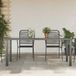 Merkloos Weerbestendige tuintafel met glasplaat en aluminium frame - 190 x 90 cm