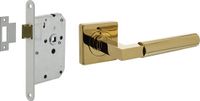 Intersteel Deurbeslag set loopslot wit met deurkruk Bau-stil messing titaan PVD