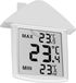 Velleman Digitale transparante thermometer voor vensterraam binnen en buiten