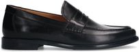 Manfield Heren Zwarte Leren Loafers Maat 44