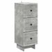 vidaXL Commode Beton Grijs 33 x 34,5 x 90 cm Bois traité
