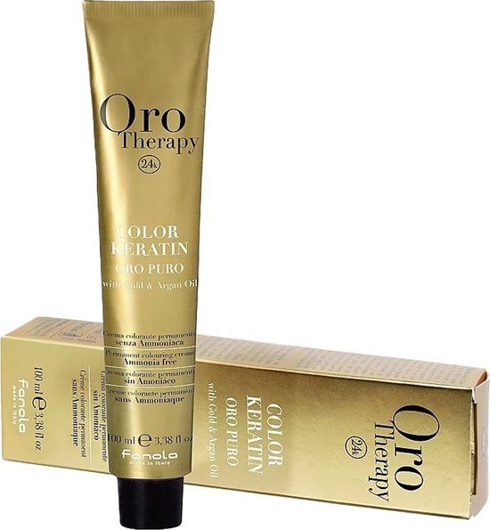 Fanola Orotherapy Color Keratin Permanent Colouring Cream 6.606 Dark Blonde Warm Red - 100 ml