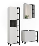 Vicco Badkamermeubelset Karen, Antraciet/Wit, 3-delig