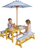 Merkloos Picknicktafel Kinderen - Hout - Natuur - 4 Personen