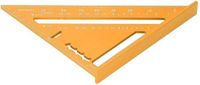 Merkloos / Sans marque Wan GmbH Houtbewerkingsdriehoek - Meetinstrument Aluminium - Nauwkeurig Tekenen - 45 en 90 Graden - 18.5 cm - Goud