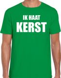 Bellatio Decorations Fout Kerst shirt / t-shirt - Ik haat Kerst - groen voor heren -Kerstkleding / Kerst outfit L