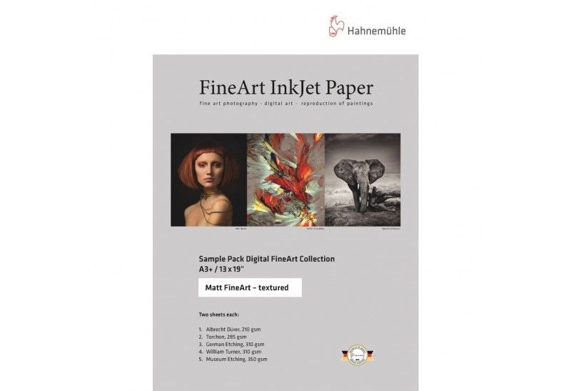 Hahnemuhle Sample Pack Matt FineArt Textured A3+ - 12 Sheets