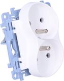 Contact-Simon Simon Dubbel geaard stopcontact (module) 16 A, 250 V~, schroefaansluitingen, wit