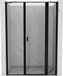 Mexen Mist porte battante pour douche droite 125 cm, cadre noir, noir