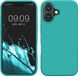 kwmobile telefoonhoesje geschikt voor Apple iPhone 16 Plus - Hoesje met siliconen coating - Smartphone case in turquoise