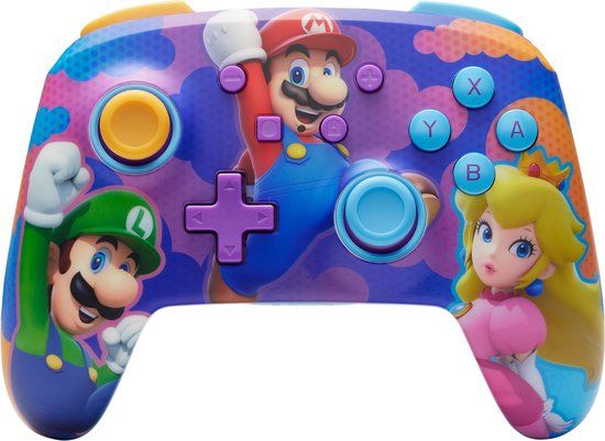 PowerA Geavanceerde Draadloze Controller - Nintendo Switch - Color Splash Heroes - Super Mario