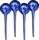 Merkloos Relaxdays Waterdruppelaar - Set van 4 - Glas - Ø 9 cm - Blauw