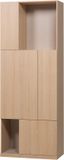WOOOD Build Armoire de rangement 80 cm - Placage chêne - Naturel - 215x80x41