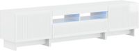 vidaXL 5-delige LED TV-kast Hoogglans Wit Bewerkt hout