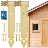 KOTARBAU® Set van 2 ladebanden, goud, 400 mm, kruishang, verzinkt staal