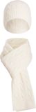 Felix Hardy Winter Gebreide Muts En Sjaal Set Unisex Ecru