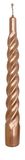 Metalen kaarsen gedraaid Ø 2,2 cm H 21 cm - 3 stuks - Roségoud