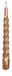 Metalen kaarsen gedraaid Ø 2,2 cm H 21 cm - 3 stuks - Roségoud