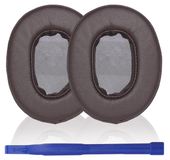 Merkloos Coussinets de rechange pour casque, couleur marron foncé