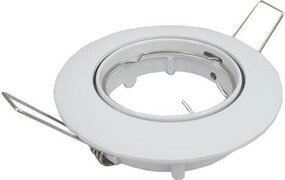 BES LED Spot Armatuur GU10 - Inbouw Rond - Glans Wit Aluminium - Kantelbaar Ã˜80mm