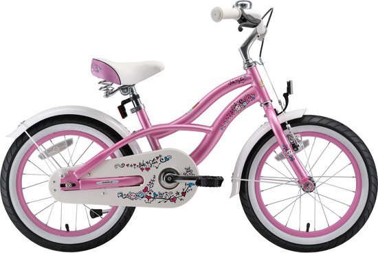 bikestar / 16 inch Cruiser kinderfiets, roze