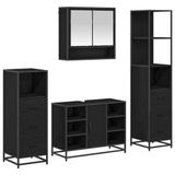 vidaXL Badkamermeubel Set Zwart Eiken 80 x 33 x 60 cm