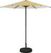 vidaXL Tuinparasol met voet Rechthoekig 2,3 x 2,3 m Polyester Geel en wit