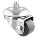 WAGNER 03075901 Bedkastrol/zwenkwiel, diameter 20 mm, hoogte 35 mm, zacht, grijs, ribbelstift Ø 7 x 8 mm, draagkracht 35 kg