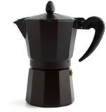 Quid Italiaanse Koffiepot Zwart Metaal Bakeliet - 9 bekers