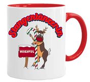 Mok met Duitse spreuk, bardanseres, rendiermok, grappig cadeau, koffiemok, middelbare schoolbegrafenis, kerstmok, zustercadeau, grappige mok
