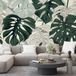 Papier peint panoramique feuilles tropicales 325 cm x 183 cm