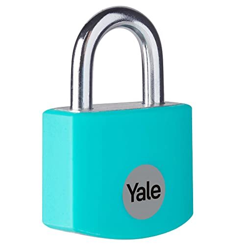 Yale Yale Aluminium hangslot YE3B/25/112/1/TE Aqua groen lichaam 25 mm stalen boog 3 sleutels