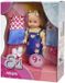 SIMBA Evi Love Fashion, speelpop draagt een schattige jeansjurk, incl. twee andere outfits, met schattige prints en sneakers, 12 cm, vanaf 3 jaar
