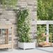 vidaXL Plantenbak Wit 40 x 40 x 126 cm Staal