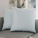 PETTI Artigiani Italiani - Paar kussenslopen 50 x 50 cm van microvezel, decoratief kussen voor slaapkamer bank set van 2 kussenslopen, effen, lichtblauw, 100% Made in Italy