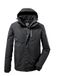 killtec heren Functioneel jack/outdoorjack met afritsbare capuchon - korte maat KOW 161 MN JCKT KG, schwarz, 24, 43055-000