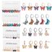 Icecat Set de 4 marqueurs en forme de papillon pour tricot, avec mousqueton