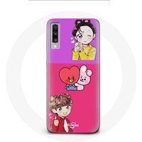 Maniacase Hoesje voor Samsung Galaxy A70 BTS BT21 Cooky Et Tata Bangtan V Et Jungkook Fanart