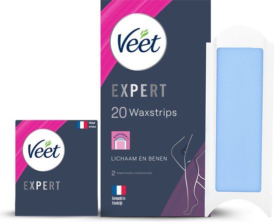 Veet Expert Ontharingsstrips - Lichaam & benen - Normale huid - 20 stuks