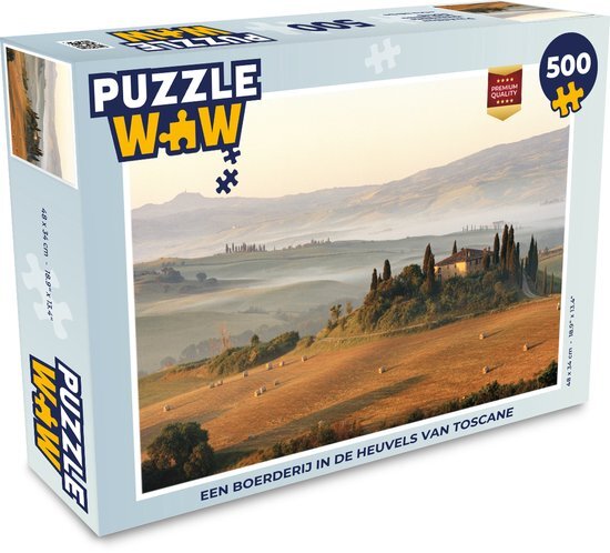 MuchoWow Puzzel Toscane - Landschap - Italië - Legpuzzel - Puzzel 500 stukjes - Sinterklaas cadeautjes - Sinterklaas voor grote kinderen