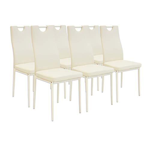 albatros eetkamerstoelen SALERNO, set van 6, beige