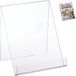 Merkloos Relaxdays Acrylic Book Stand for Large Books - Stable Cookbook Holder 24x21x19cm Transparent