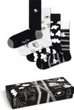 Happy Socks unisex giftbox 4P sokken black & white multi V