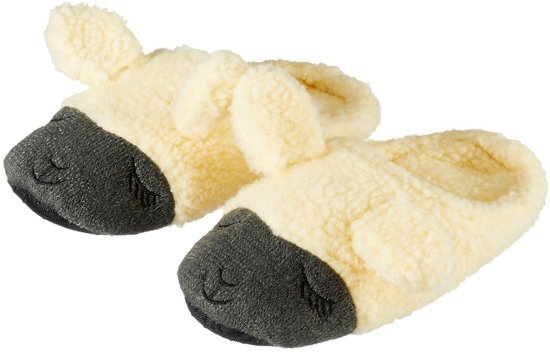 - Kinder dieren pantoffels/sloffen lama/alpaca beige slippers 30/31