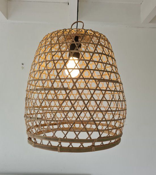 Mooi Bali Hanenmand - Rotan - Naturel - Ovaal - E27