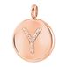 Lucardi Dames Gerecycled just.d stalen hanger roseplated letter kristal - Hanger - Staal - Rosékleurig