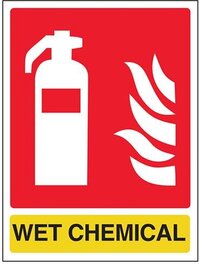 VSafety Nat Chemische Id Brandblusser - Zelfklevende Vinyl